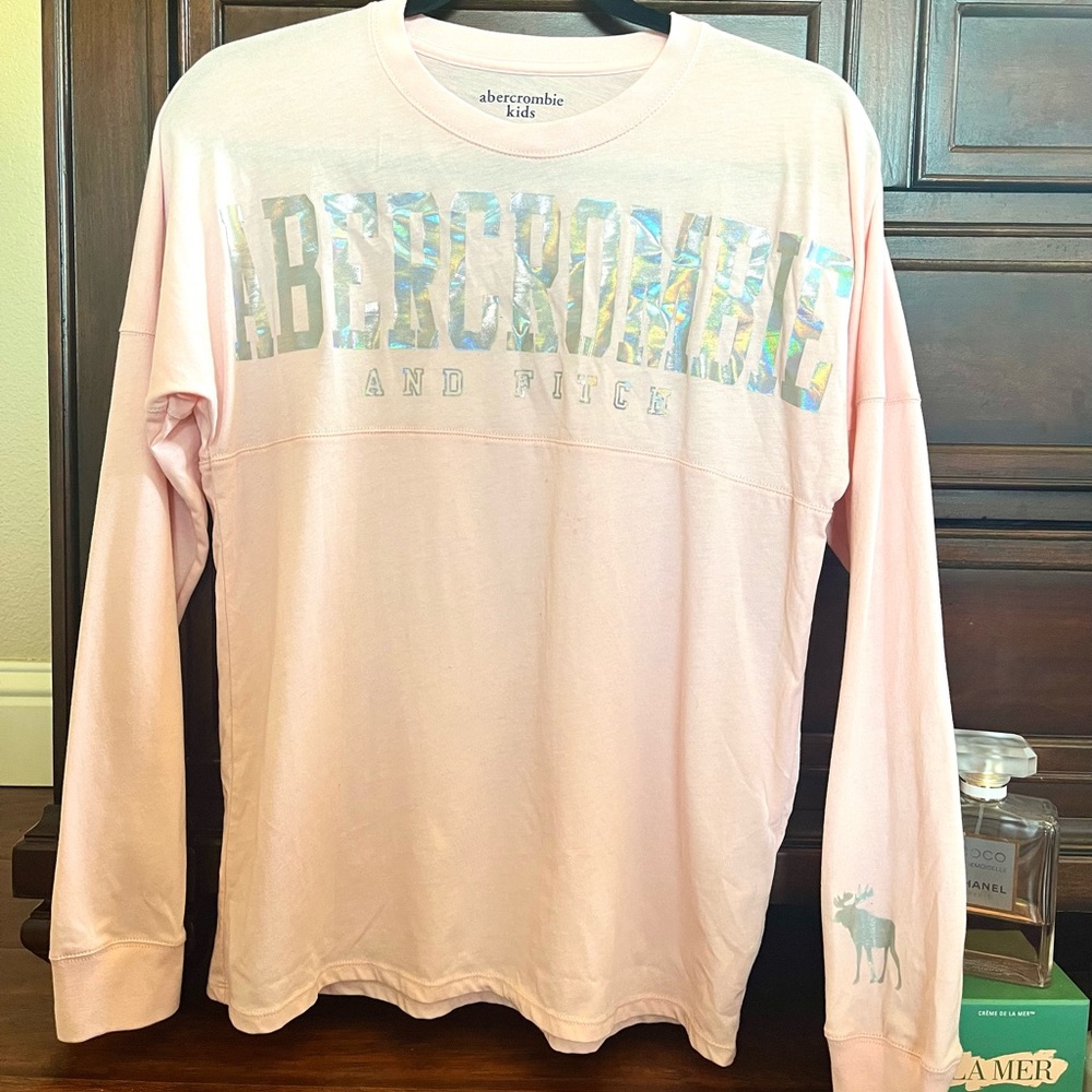 Abercrombie Kids Blush Pink Long Sleeve T-Shirt